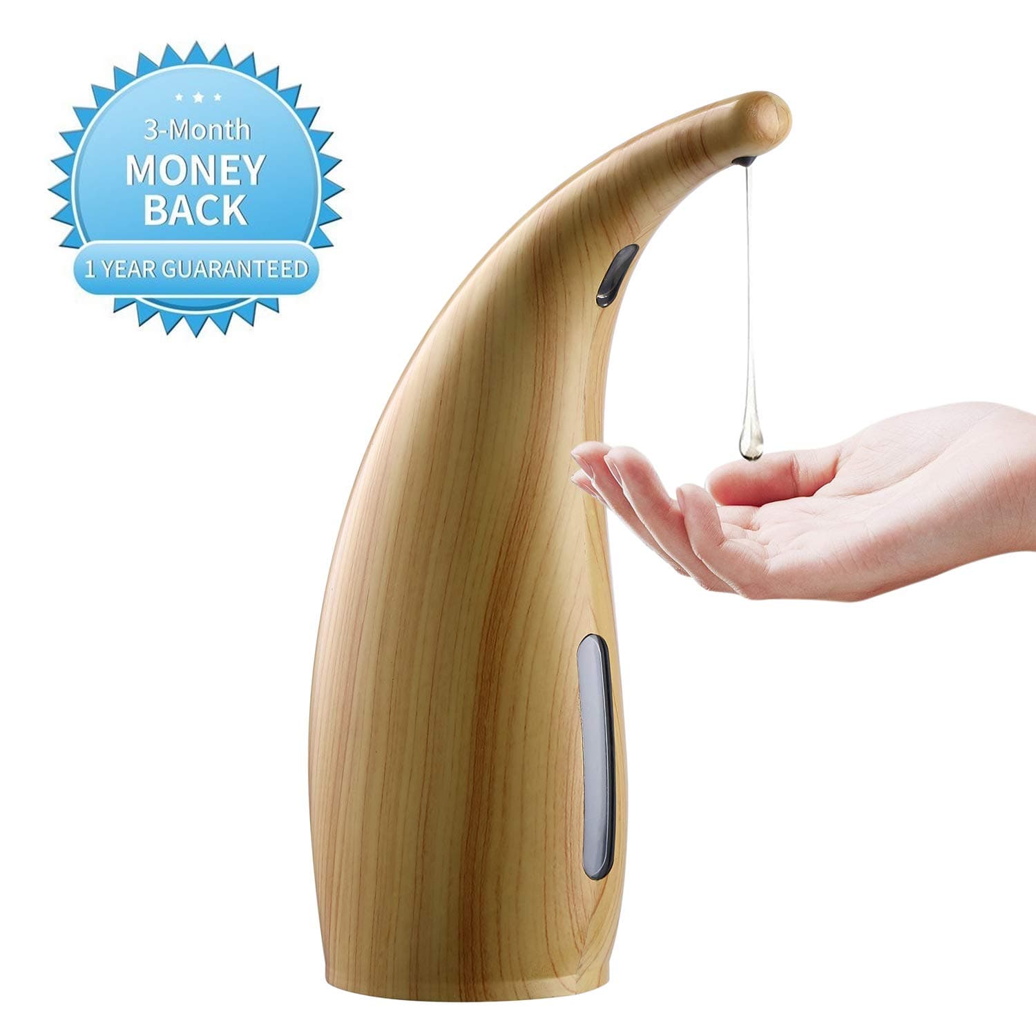 PAOPOW Automatic Soap Dispenser, Touchless Soap Dispenser 10.25 OZ Hands Free Fingerprint and Free from Infrared Interference Dish Soap Dispenser with IP67 Deep Waterproof for Kitchen Bathroom