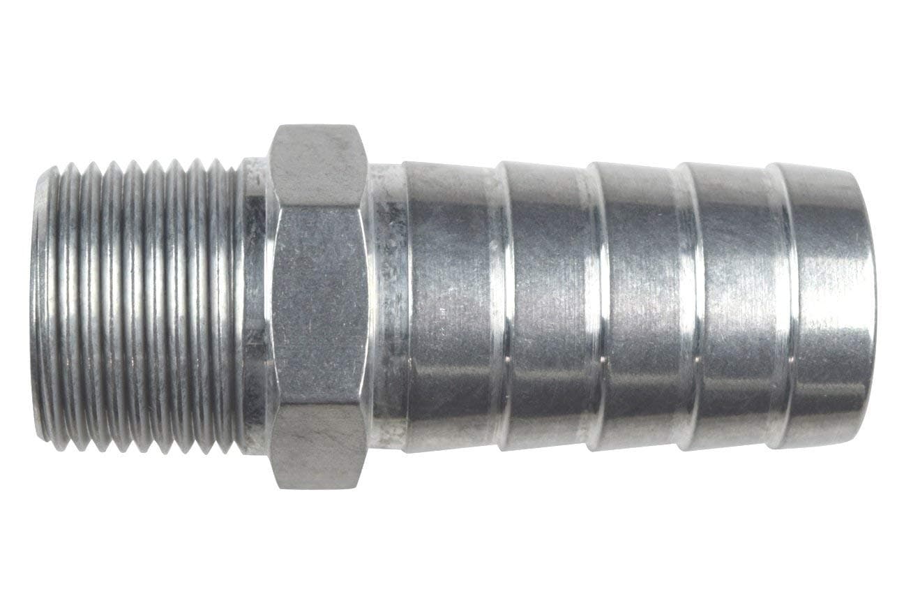 ICT Billet Straight 3/4" NPT Pipe to 1" Hose Barb Fitting Bare Aluminum National Pipe Thread Connector Fluid or Air Designed & Manufactured in The USA AN840-16-12A