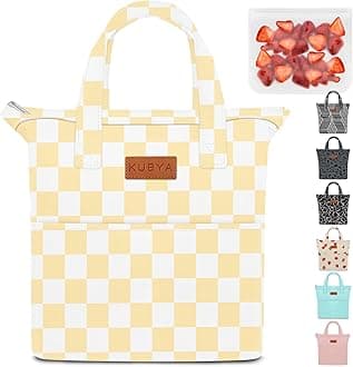 Lunch Box for Women, Lunch Bag for Women Men Adult Simple Lunchbox Reusable Lunchbag Insulated Lunch Boxes Large Capacity Cute Lunch Tote Bag, with Food Storage Bags for Work, Office or Picnic