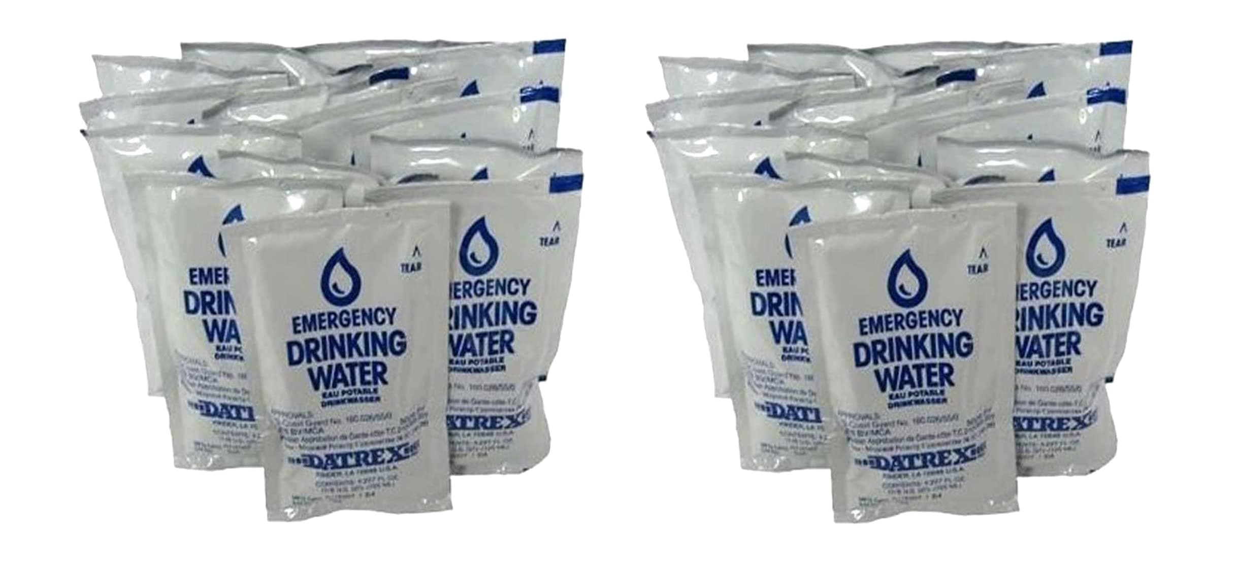 Datrex Emergency Water Packet 4.227 oz - 3 Day/72 Hour Supply (18 Packs)