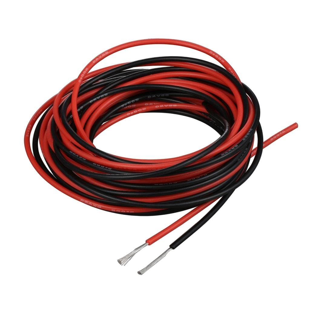 BNTECHGO 22 Gauge Silicone Wire 10 ft red and 10 ft Black Flexible 22 AWG Stranded Tinned Copper Wire