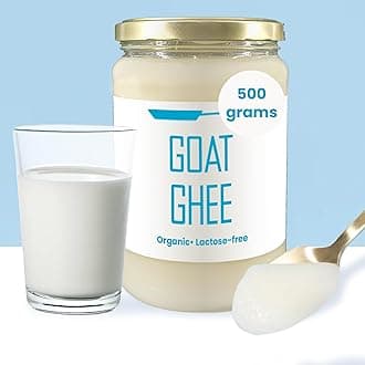Organic Goat Ghee 500g - Pure Clarified Goat Butter - 100% Organic & Pure - Ideal for Paleo and Keto - Gluten-Free and Lactose-Free - Ayurveda