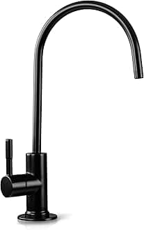iSpring GA1-ORB 6.5"x11" 14oz Solid Brass Heavy Duty Water Filter Designer Faucet - EU Style High-Spout, Oil Rubbed Black