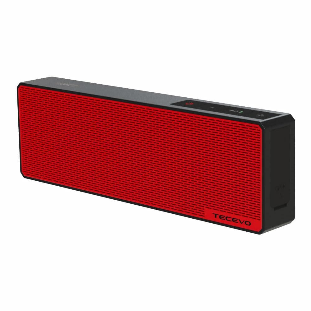 TECEVO T9 Slimline Bluetooth Wireless Speaker Powerful Sound With Built-in Microphone, NFC Technology Enabled, Splash Proof, AUX Line-in - Black