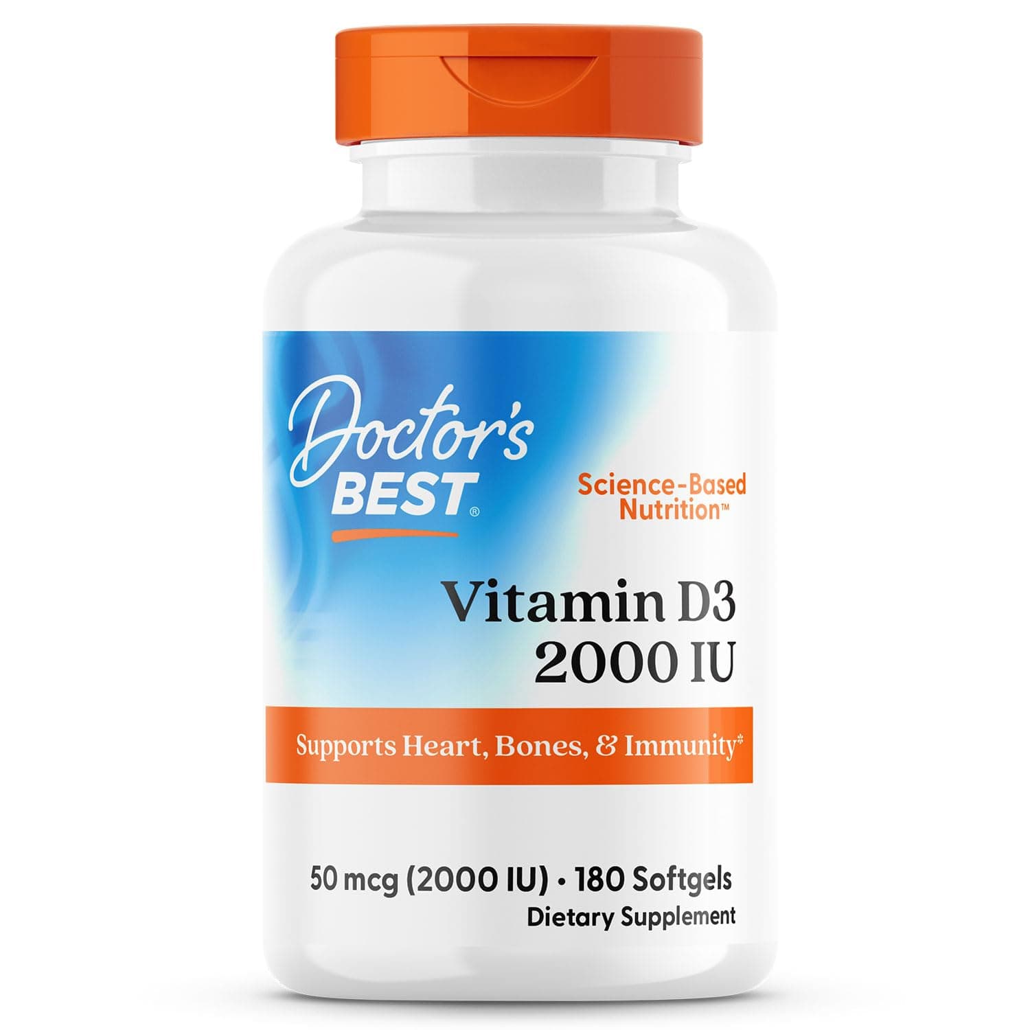 Doctor'S Best - Vitamin D3 2000 Iu 180 Softgels 80342