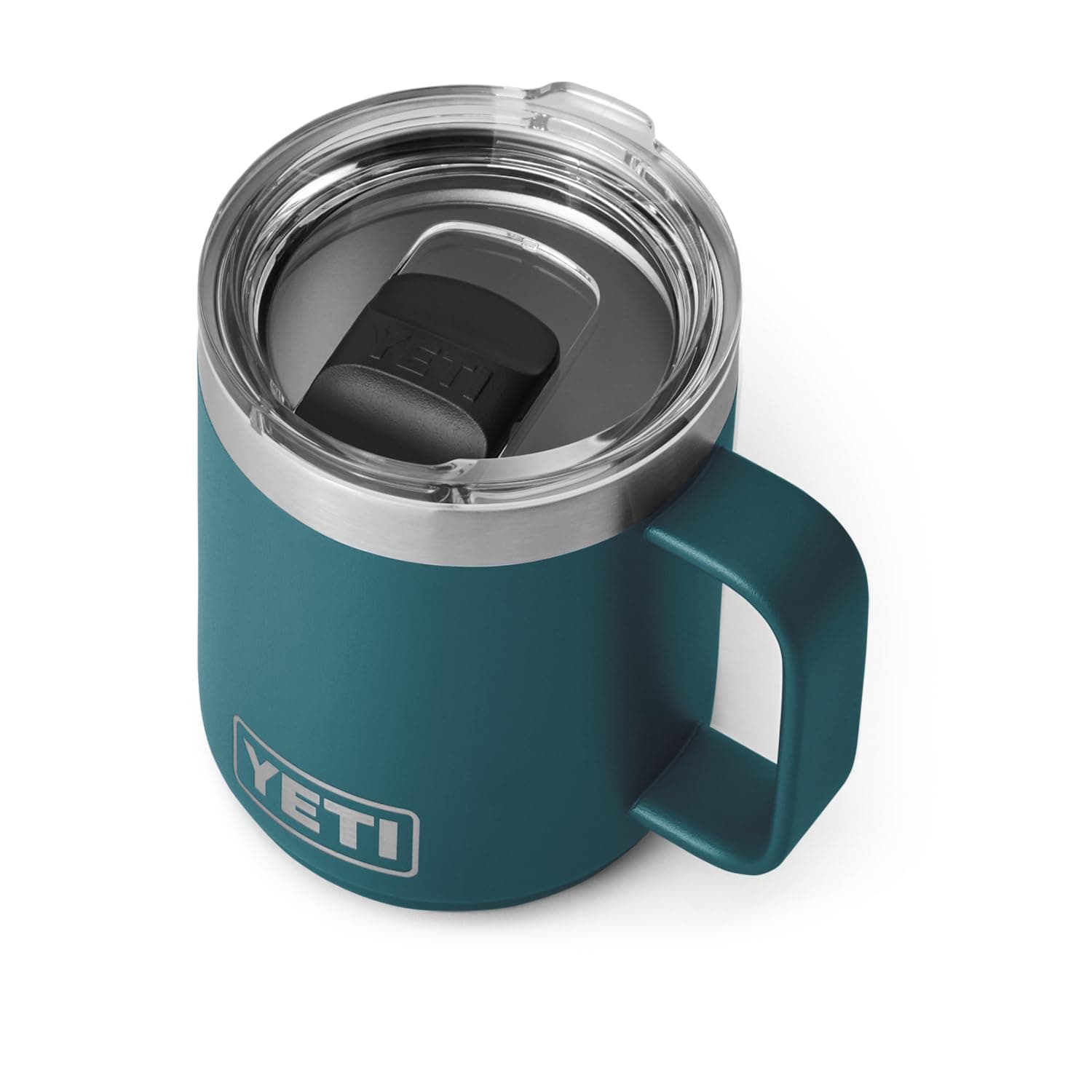 YETI Rambler 10 oz Stackable Mug, Vacuum Insulated, Stainless Steel with MagSlider Lid, Agave Teal