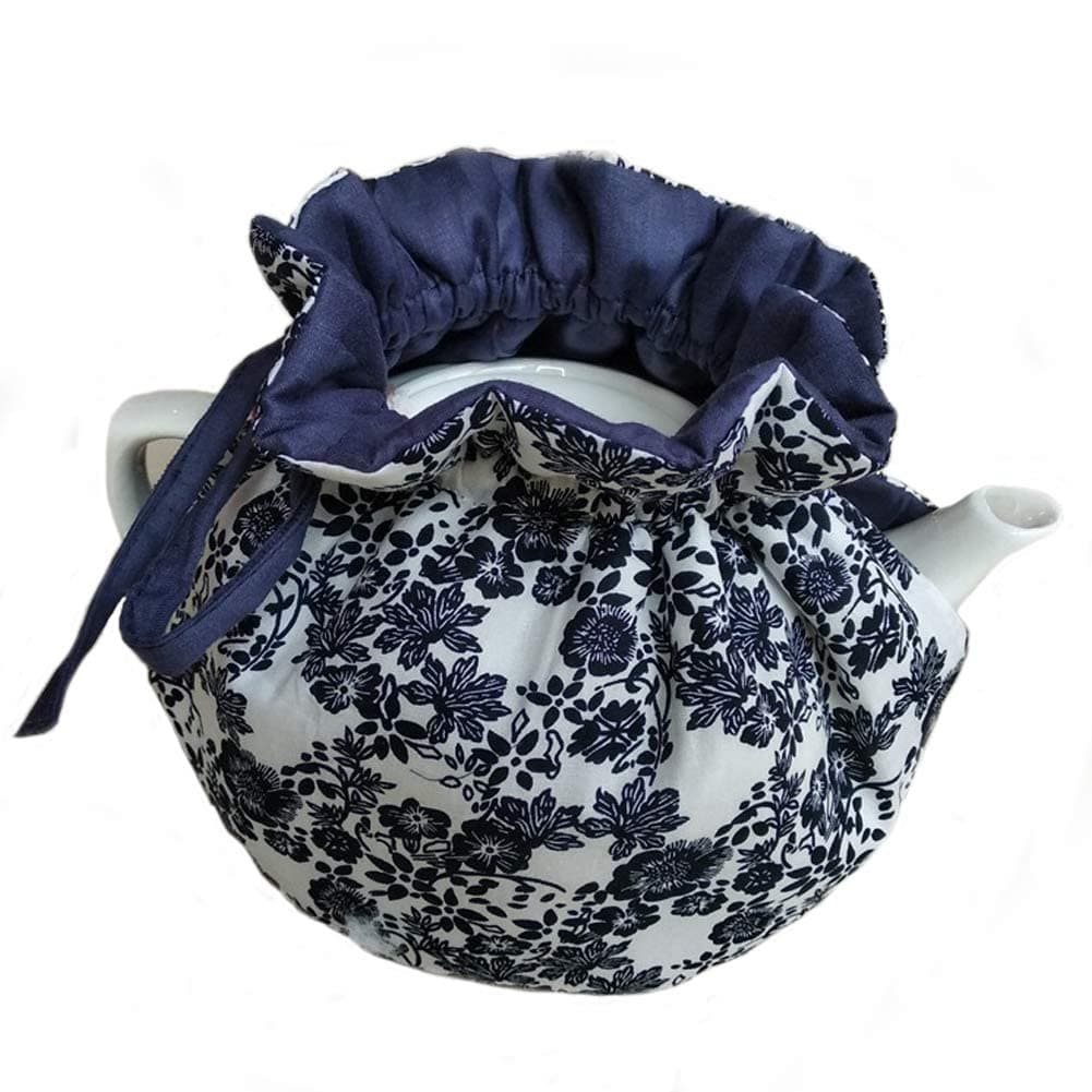 Tea Cosy - Pure Cotton Printed Tea Cosy, Kitchen Tea Pot Dust Cover, Breakfast Warmer, Insulation and Keep Warm, Color#6