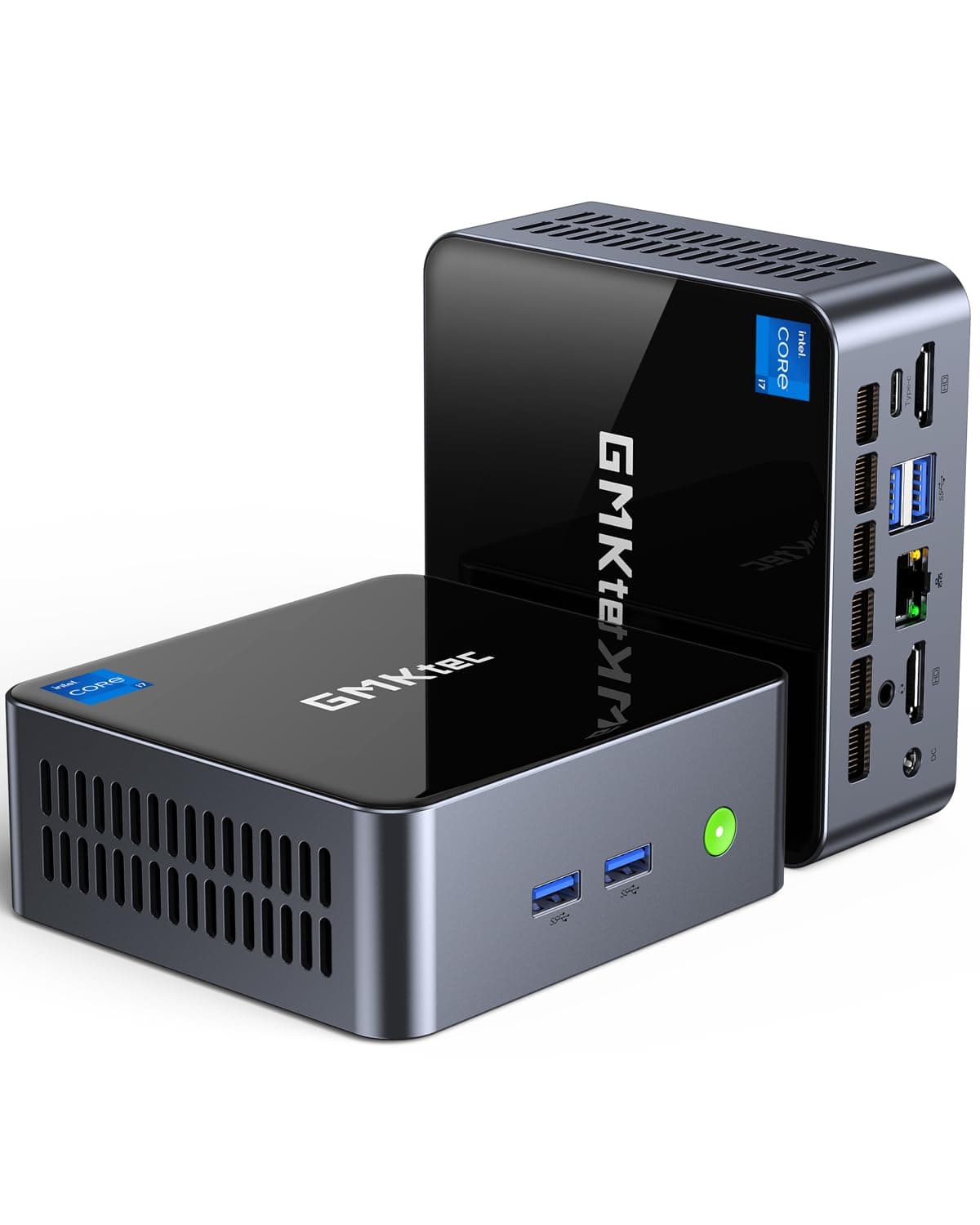 GMKtec Mini PC Windows 11 Pro Intel Core i7-1195G7 (Turbo 5.0 GHz) 32GB DDR4 1TB SSD Desktop Mini Computers WiFi 6, BT 5.2/ DP, HDMI/RJ45 2.5G/USB4.0