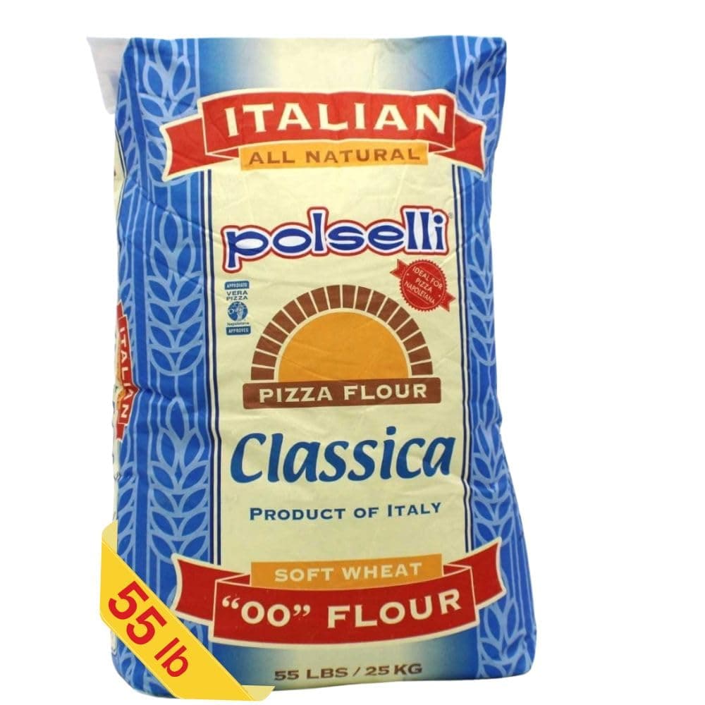 Classica, Tipo 00 Double Zero Flour for Pizza, Bread, Pastas, and more, All Natural, European, Unbleached, Unbromated, No Additives, Formulated for a 8+ hour rise, (25 kg) 55 lbs