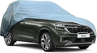 K7001 Car Body Cover Compatible with Kia Seltos Custom Fit Dustproof UV Heat Resistant Indoor Outdoor Body Protection (Grey Without Mirror)