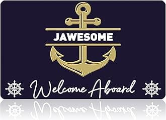 Personalized Monogram Door Mats with Family Name Custom Welcome Door Mat for Front Door with Anti-Slip Backing Personalized Doormat with Initial for Home Entrance Made in USA