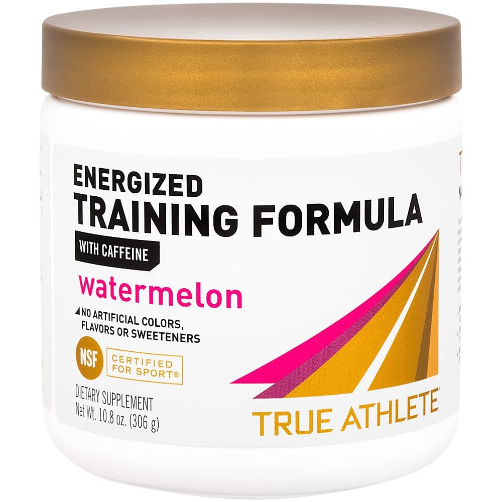 True Athlete Energized Training Formula with Caffeine Watermelon, Supports Energy, Endurance Performance NSF Certified for Sport, 90 Servings (10.8 Ounces Powder)