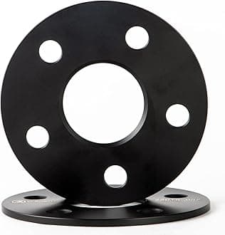 VLAOSCHI Black Forged 5x112 Hubcentric Wheel Spacers 5mm with 66.56mm Center Bore (No Lip) Compatible with Audi-BMW-Mercedes-Benz-Mini 5 Lug - Pack of 2