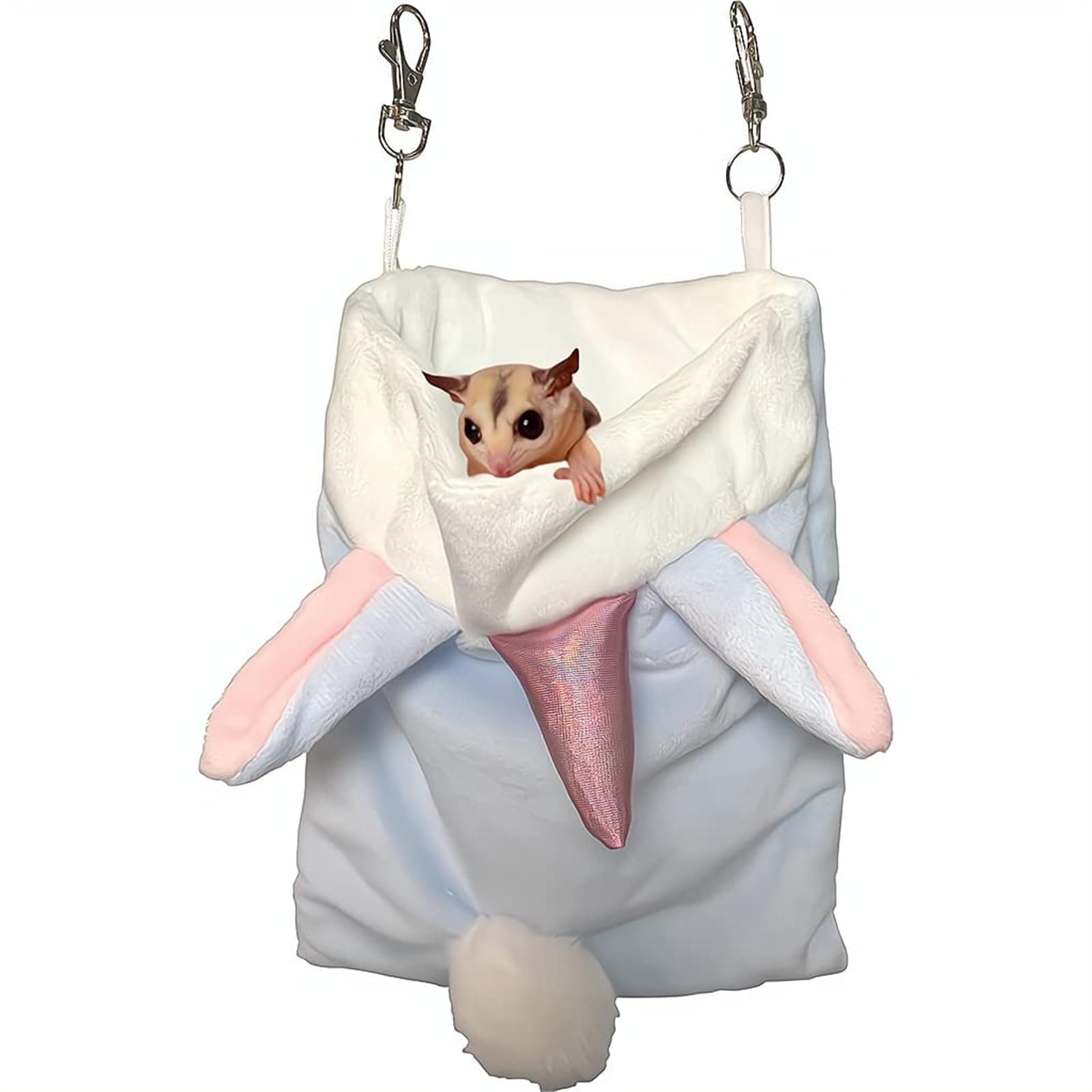 Joyzzz Pet Hanging Sleeping Pouch, Sugar Gliders Sleeping Pouch, Small Animals Hammock Cage Accessories, Snuggle Cage Hanging Bed House for Squirrel, Marmosets, Hamster, Sugar Glider