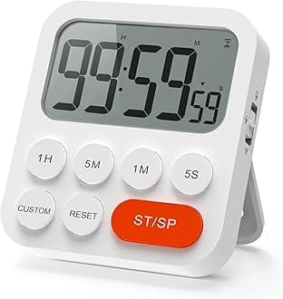 Digital Kitchen Timer Magnetic Countdown with Loud Alarm and Large LCD Display, Digital Timer Clock 99 Hour for Cooking & Kids & Teachers
