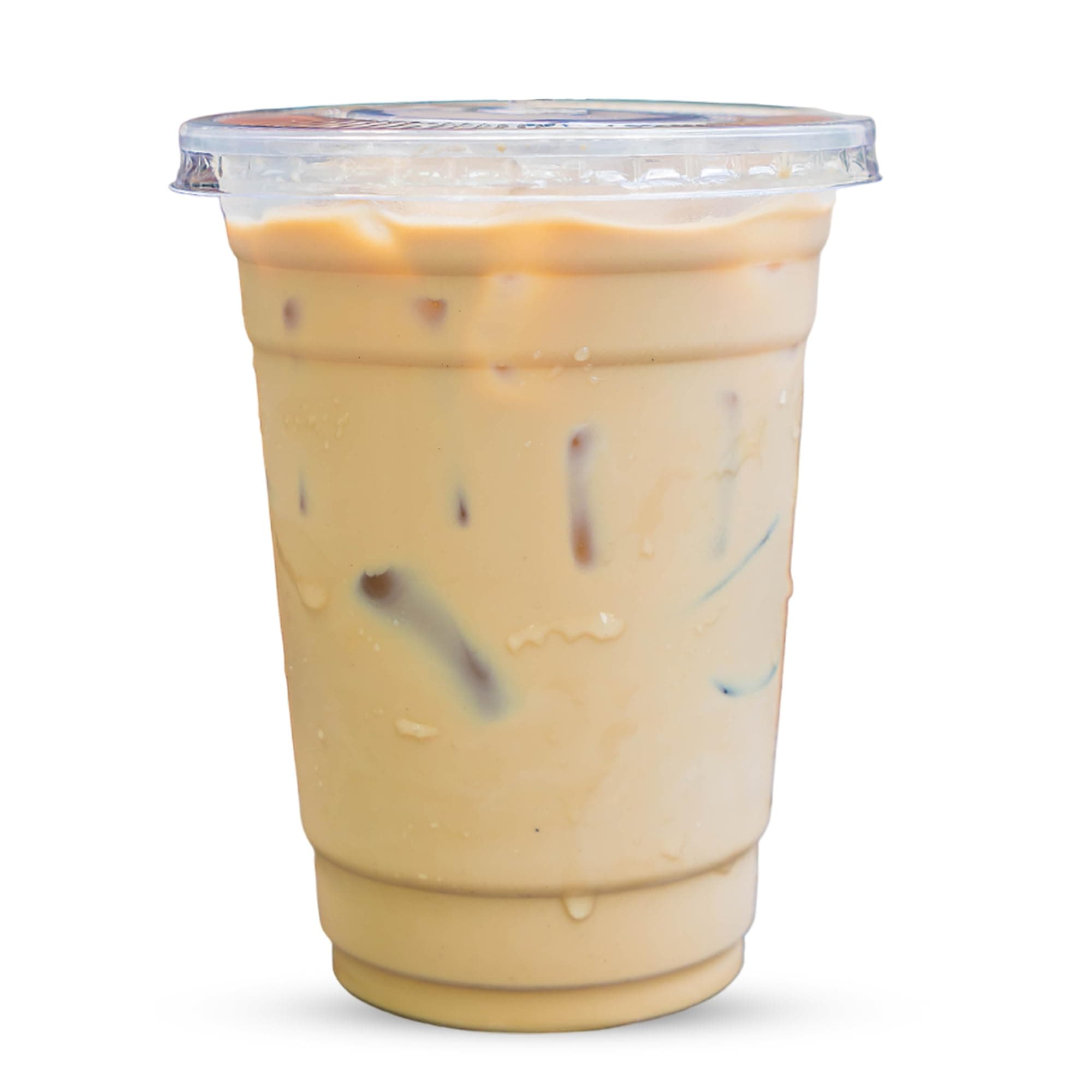 CHEF ROYALE 50x 12oz Clear PET Cups with Flat Lids - Takeaways Great for Smoothies, Milkshakes, Cold Drinks and Slush Puppies - Perfect for Parties, Picnics and More (50, 12oz)