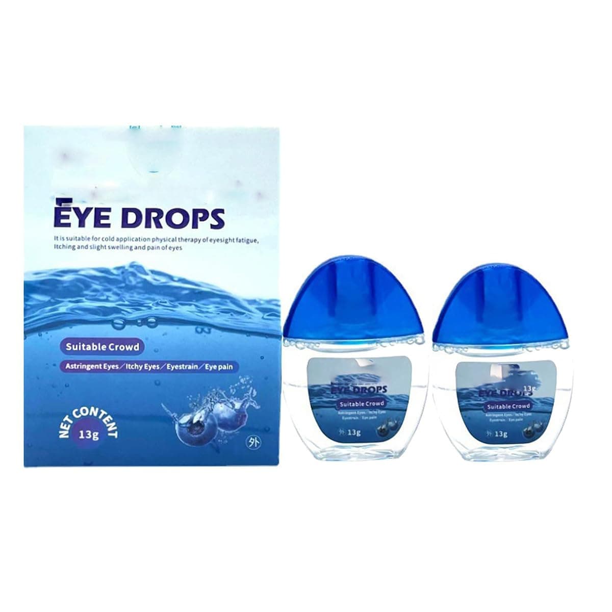 Blue-Berry Eye Drops for Clear Vision Relieve Fatigue (2pcs)
