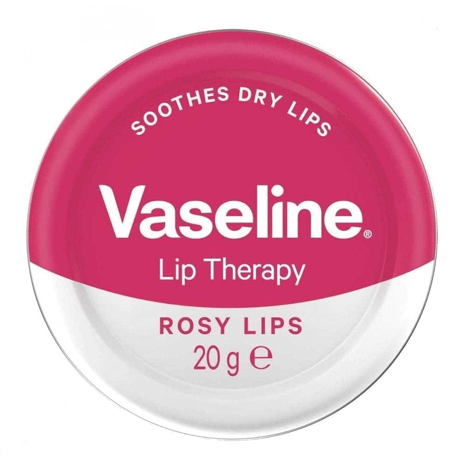 Vaseline Lip Therapy Rosy Lips Lip Balm Tin made with 3x purified petroleum jelly for dry lips 20 g