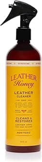 Leather Honey Leather Cleaner Spray with UV Protectant - The Best Leather Cleaner for Vinyl and Leather Apparel, Furniture, Auto Interior, Shoes and Accessories - 16oz Spray Bottle with UV Protectant