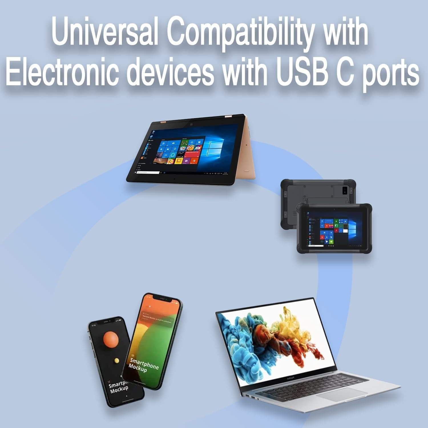 New Slim HP 65w USB C Charger Replacement Compatible with HP Chromebook, Spectre x360, Elitebook x360, Pavilion Envy Elite x2 Type C Fast Charging Laptop Ac Adapter Power Cord