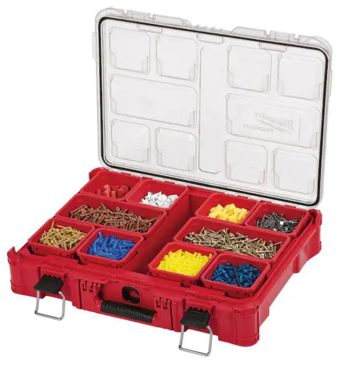 48-22-8430 For Milwaukee10-Bin Impact Resistant Polymer Packout Organizer Length 19.76 in. Width 15 in. Height 4.61 in.
