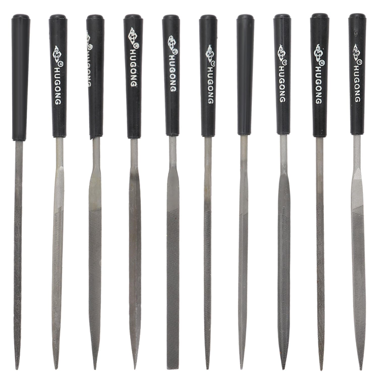 10pcs Needle File Set Diamond File Set Files Repair Tools Modelling Files Mini Metal File Tool,for Woodworking and Metalworking(Black)