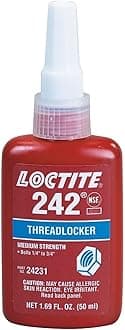 242 Medium Strength Threadlocker, 50 mL Bottle, Blue