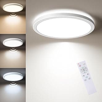 Matane Dimmable Motion Sensor LED Ceiling Light with Remote, 9 Inch Wired Flush Mount 3000K 4000K 5000K, 1800LM Motion Sensor Light Indoor for Closet Hallway Laundry Stairs White New Version