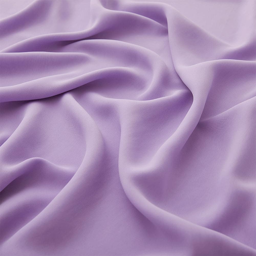 60" Wide Light Purple Chiffon Fabric by The Yard Soft Sheer Fabric for Wedding Arch Draping Fabric,Bridal Wedding Dress Sewing DIY,5 Yards