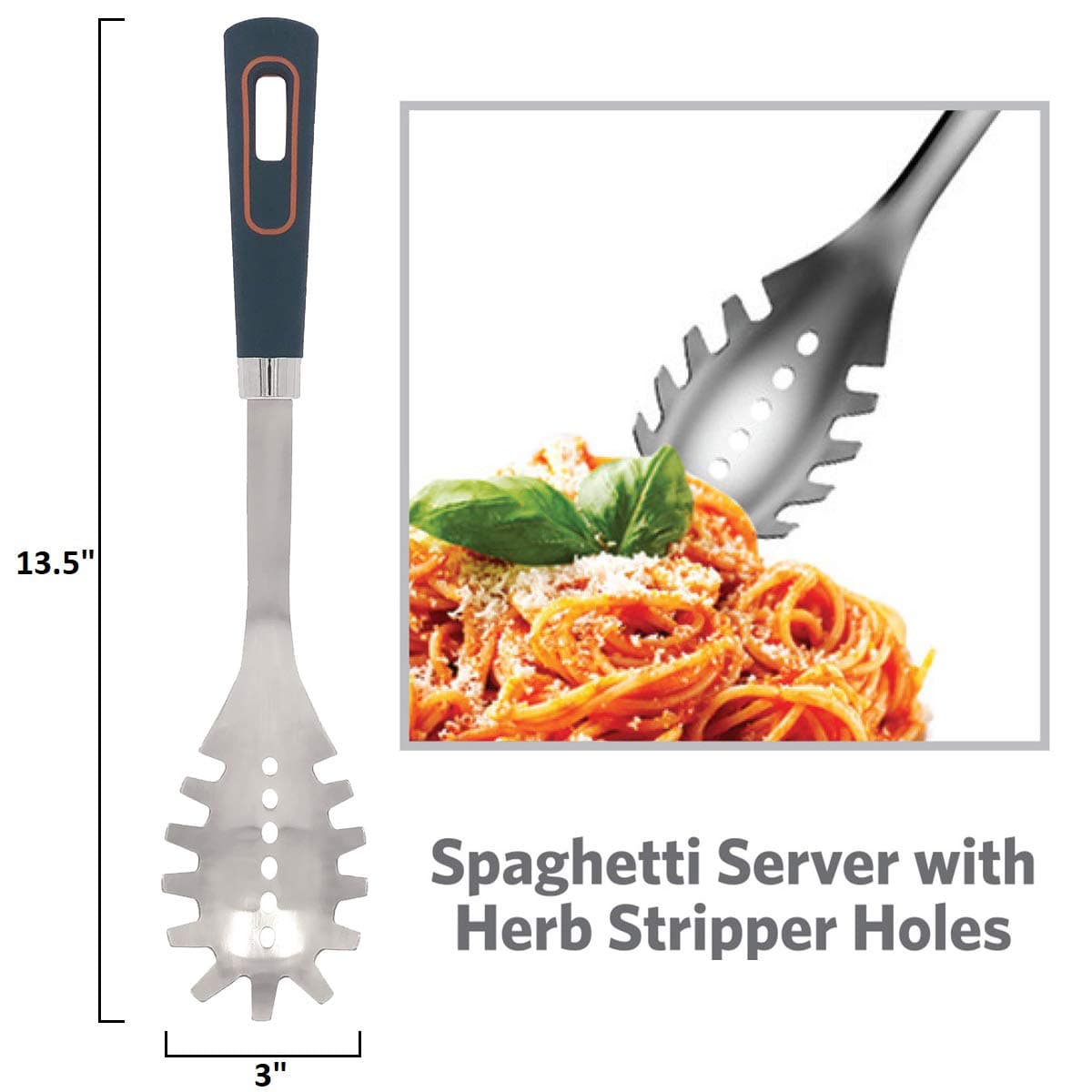 Glad Stainless Steel Utensils Set 5pc - Metal Kitchen Cooking Tools with Non-Slip Handles, High Heat Resistant for Cast Iron Cookware