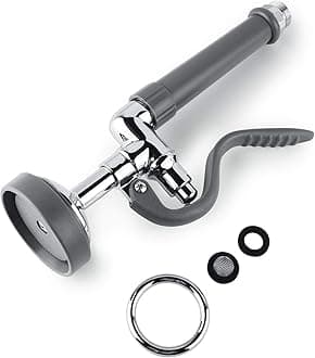 IMLEZON Pre Rinse Sprayer Commercial Sink Faucet Spray Valve Chrome Finished (Grey)