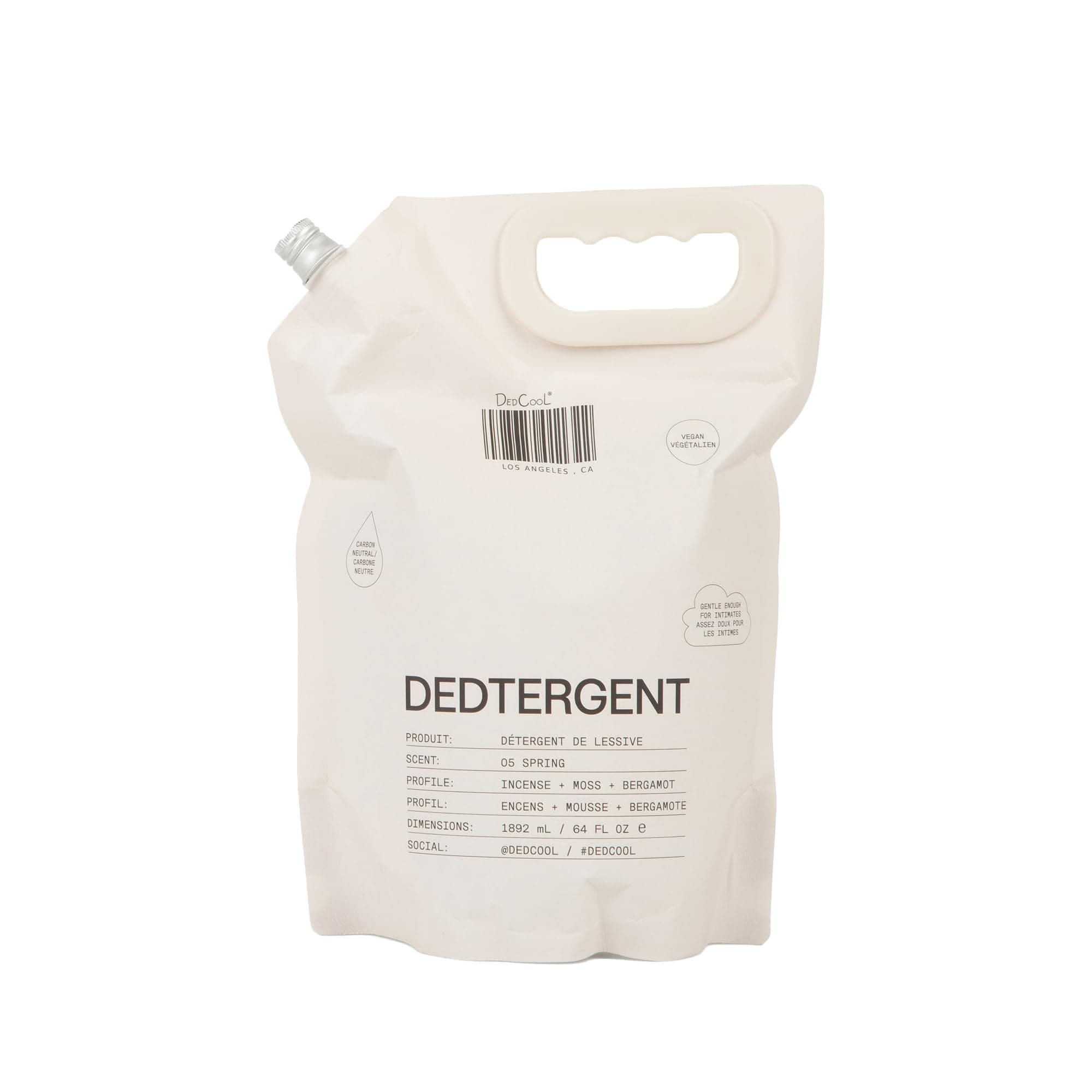 DedCool Liquid Laundry Detergent | 05 Spring | Fresh Floral Scent | Stain-Removing Formula | Infused with Natural Essential Oils | Non-Toxic | 120 Washes | 64 fl oz