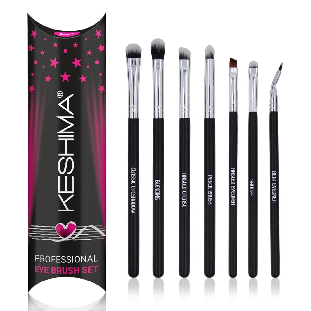 Professional Eyeshadow Brushes and Eyeliner Brush Set by Keshima