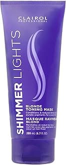 Clairol Professional Shimmer Lights Violet Toning Mask for Neutralizing Brassy Tones with Refreshing Blonde Hair Results