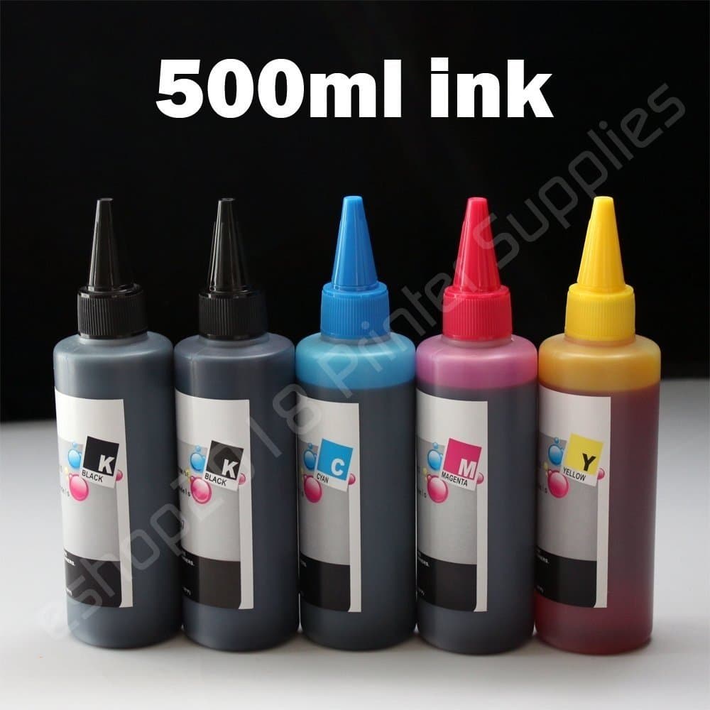 iEagle 5 bottles refill ink (200ml Black,100ml per color, total 500ml) For Brother PGI-250 CLI-251 Pixma MX722 Pixma MX922 Pixma MG5420