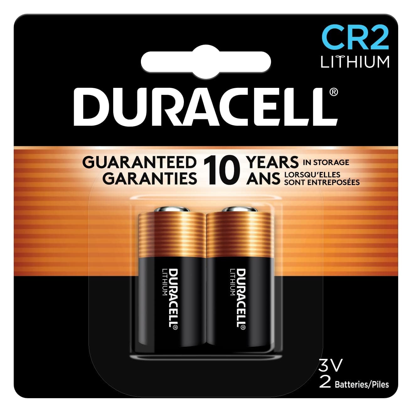 Duracell CR2 3V Lithium Battery, 2 Count (Pack of 1), CR 3 Volt Batteries High Power, Long-Lasting for Video and Photo Cameras, Lighting, Packaging May Vary