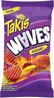 Takis waves fuego hot chili pepper lime flavor chips 227g pack of 12