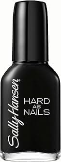 Hard as Nails, Black Heart, Long Lasting, Chip Resistant, Opaque, Shiny Black Nail Polish