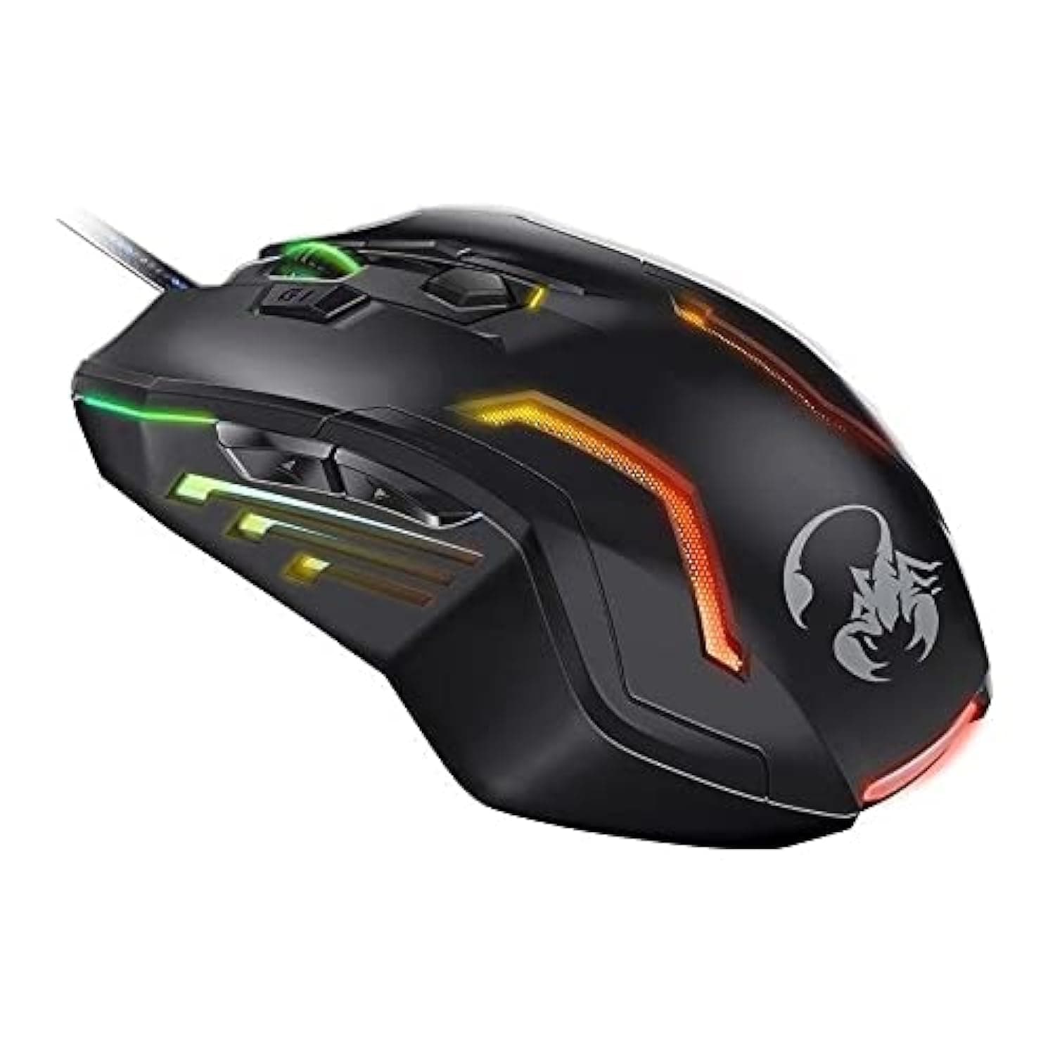 Genius GX Gaming Mouse Scorpion Spear Pro - with Programmable Buttons, 7 Colors Illumination Light and Ergonomic Design