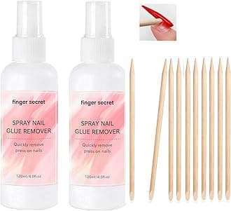 Spray Nail Glue Remover,2PCS Nails Glue Remover 120ml/fl.oz,Professional Nail Remover For Wear Nail/Press On Nails, Easily & Quickly Remove Fake Nail Tips,