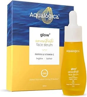 Glow+ Concentrate Vitamin C Face Serum with Hyaluronic Acid, Vitamin C & Papaya - Glow Serum for Men & Women | Glowing Skin, Skin Brightening & Non Sticky -30ml