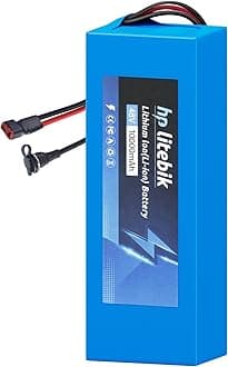 48V 10Ah Lithium Ebike Scooter Battery, Rechargeable Lithium-ion Battery Pack - 30A BMS, 1500+ Cycles, T to XT60 Female Plug, T Plug Expansion Cable