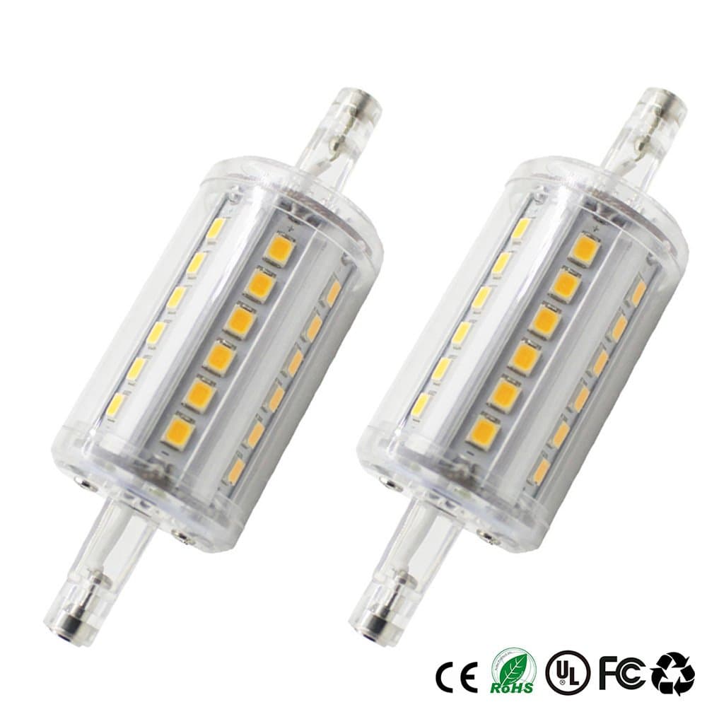 Dayker R7s LED 78mm 5W Double Ended J Type 450LM R7s Standard Floodlight Halogen Replacement Bulb Not Dimmable(Warm White)