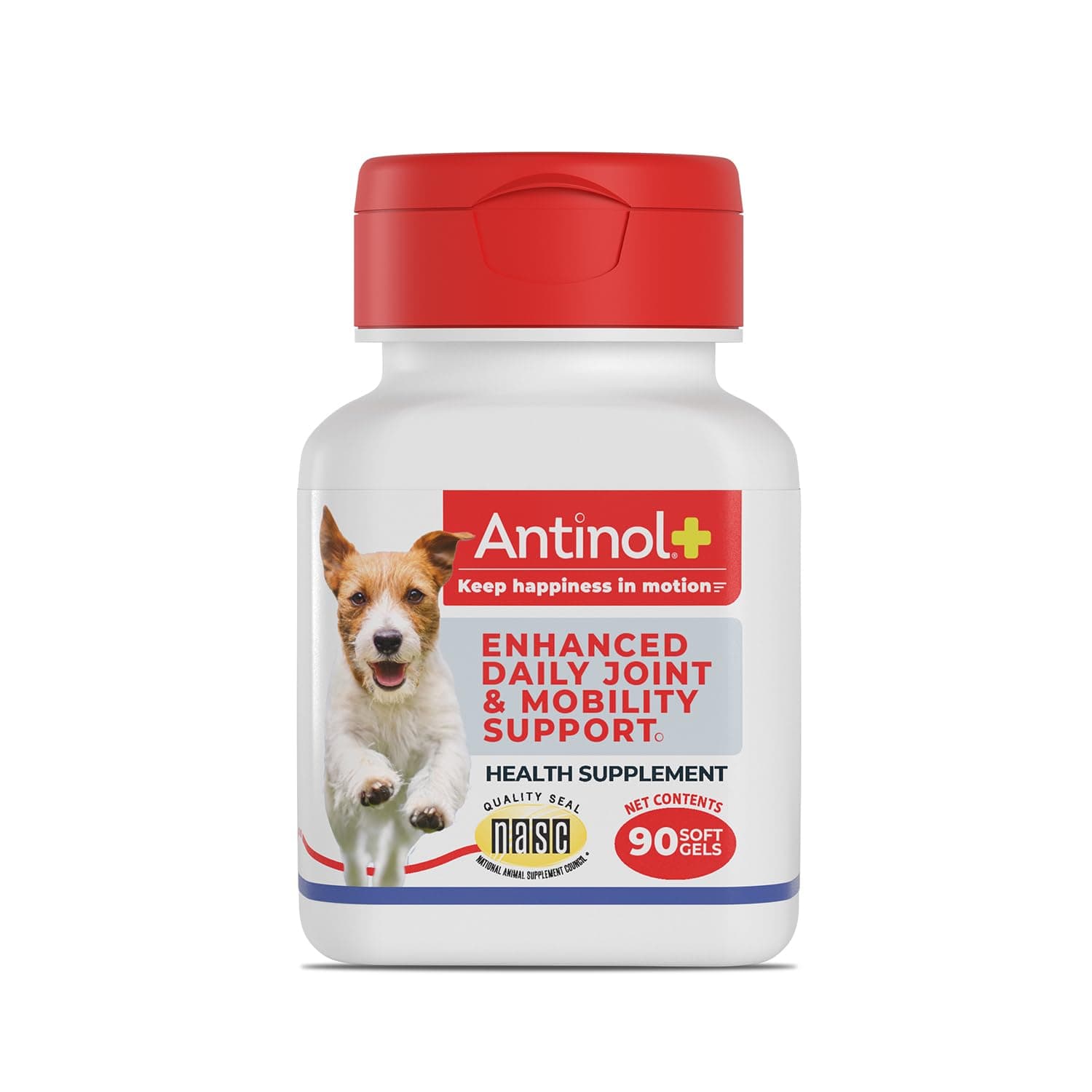 Antinol Plus, Mobility, Hip, and Joint Supplement for Dogs, Green-Lipped Mussels and Krill Oil - Dog Joint Supplement, Better and Faster Than Glucosamine and Chondroitin, 90 Soft Gels