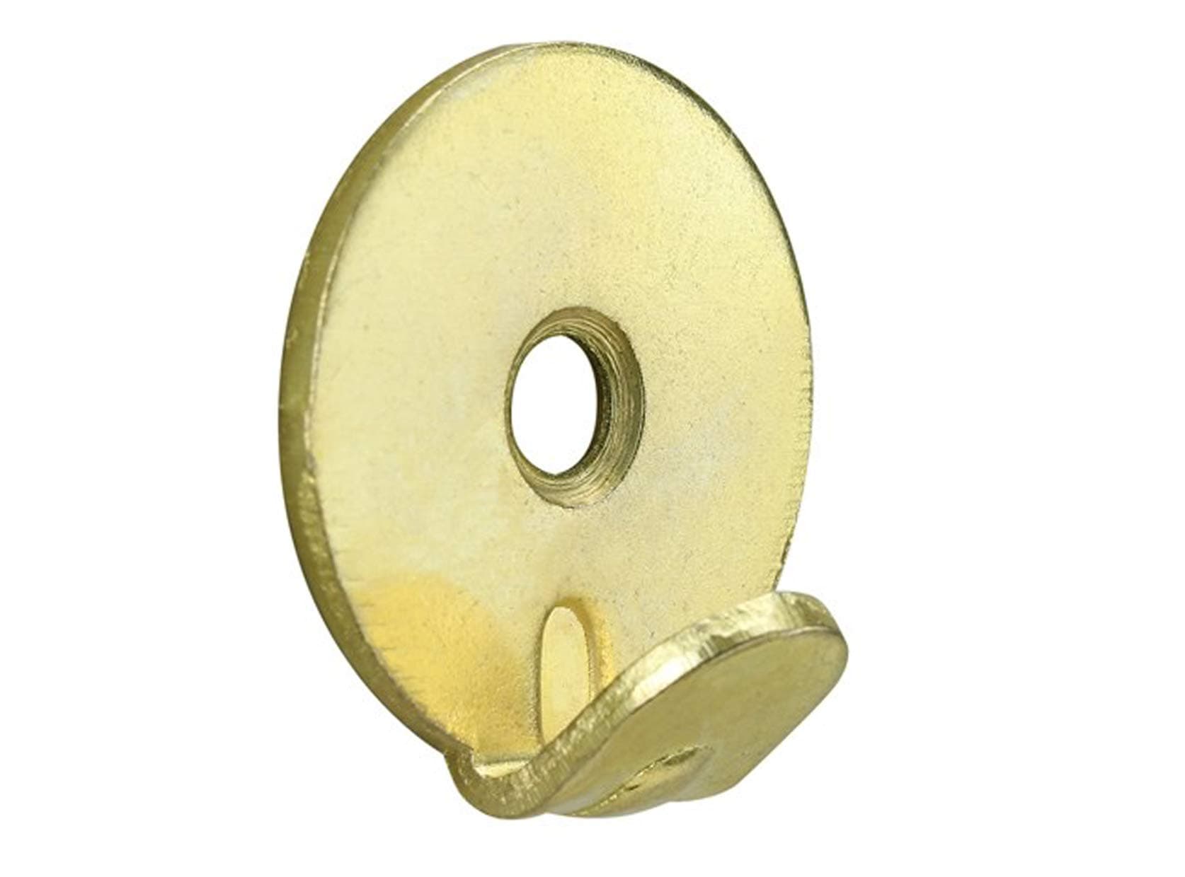 HEAVY DUTY PICTURE HOOKS - 1 HOLE - Brass Finish - PACK OF 4 - HANG HEAVY PICTURES AND MIRRORS by Ikon Picture Hooks