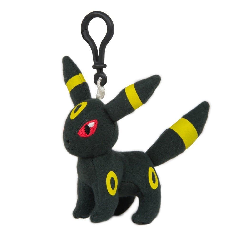 Umbreon Pokemon Eeveelution 10cm Clip On Plush Key Ring Bag Charm Ages 3+ Eevee