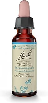 Bach Original Flower Remedies, Chicory for Unconditional Love (Non-Alcohol Formula), Natural Homeopathic Flower Essence, Holistic Wellness and Stress Relief, Vegan, 10mL Dropper