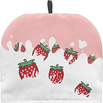 Cow Strawberry Insulated Teapot Cozy Extra Thick Tea Pot Cover Dust Cover Dome Shaped Large Tea Cosy Lightweight Teapot Cozy Kettle Cover