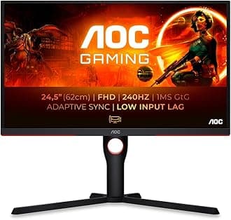 Gaming 25G3ZM - 24.5 Inch FHD Monitor, 240Hz 1ms GTG, VA, FreeSync Premium, Height Adjust, Low Input Lag, Shadow Control (1920 x 1080 @ 240Hz 300 cd/m², HDMI 2.0 / DP 1.2)