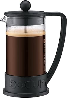 Bodum Brazil French Press 1-Liter 8-Cup Coffee Maker, 34-Ounce, Black 12 Ounce 10948-01BUS